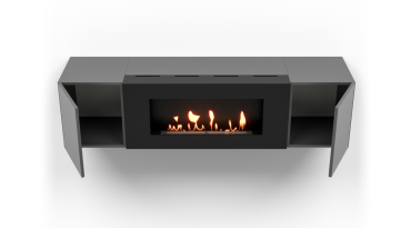 Тумба с биокамином Firelight BFP-P1600 графит