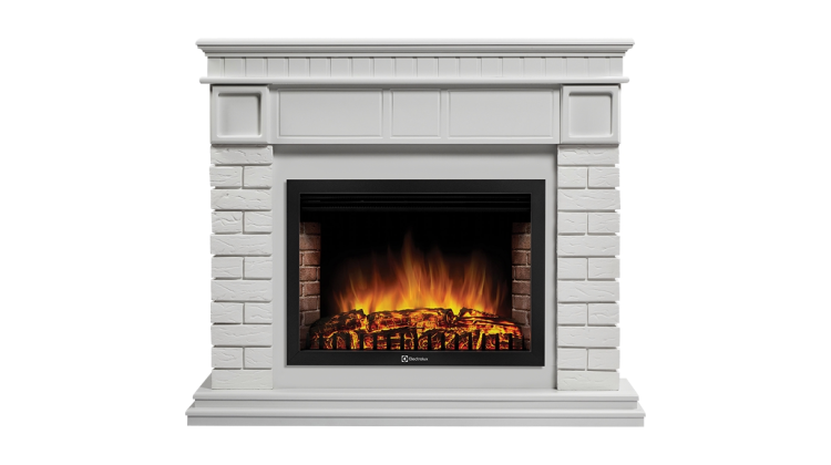Портал Firelight Bricks 30 камень белый, белая эмаль