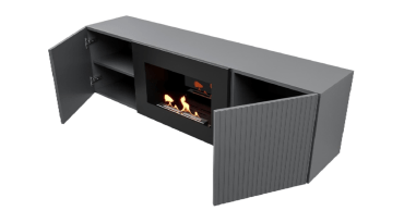 Тумба с биокамином Firelight BFP/P-1400L графит